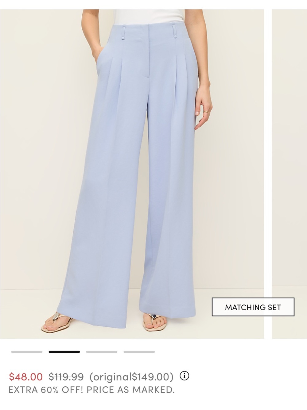 Ann Taylor The Pleated Wide-Leg Pant in Textured Crepe - Picture 2 of 8